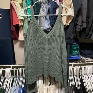 knit cold shoulder top